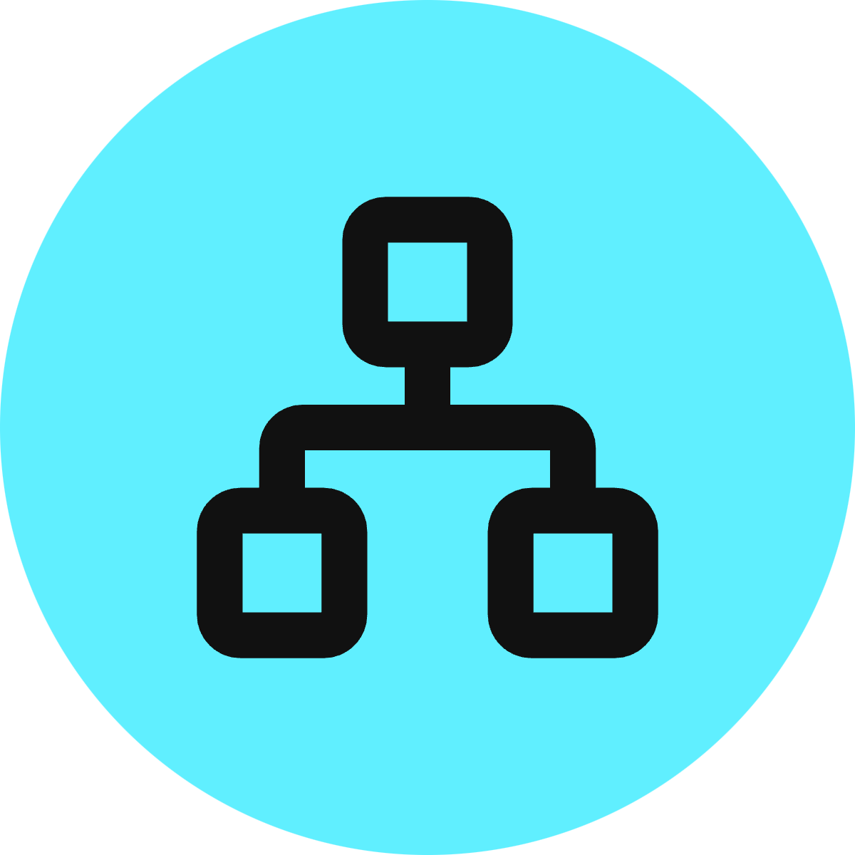 Network icon for Mobile App logo