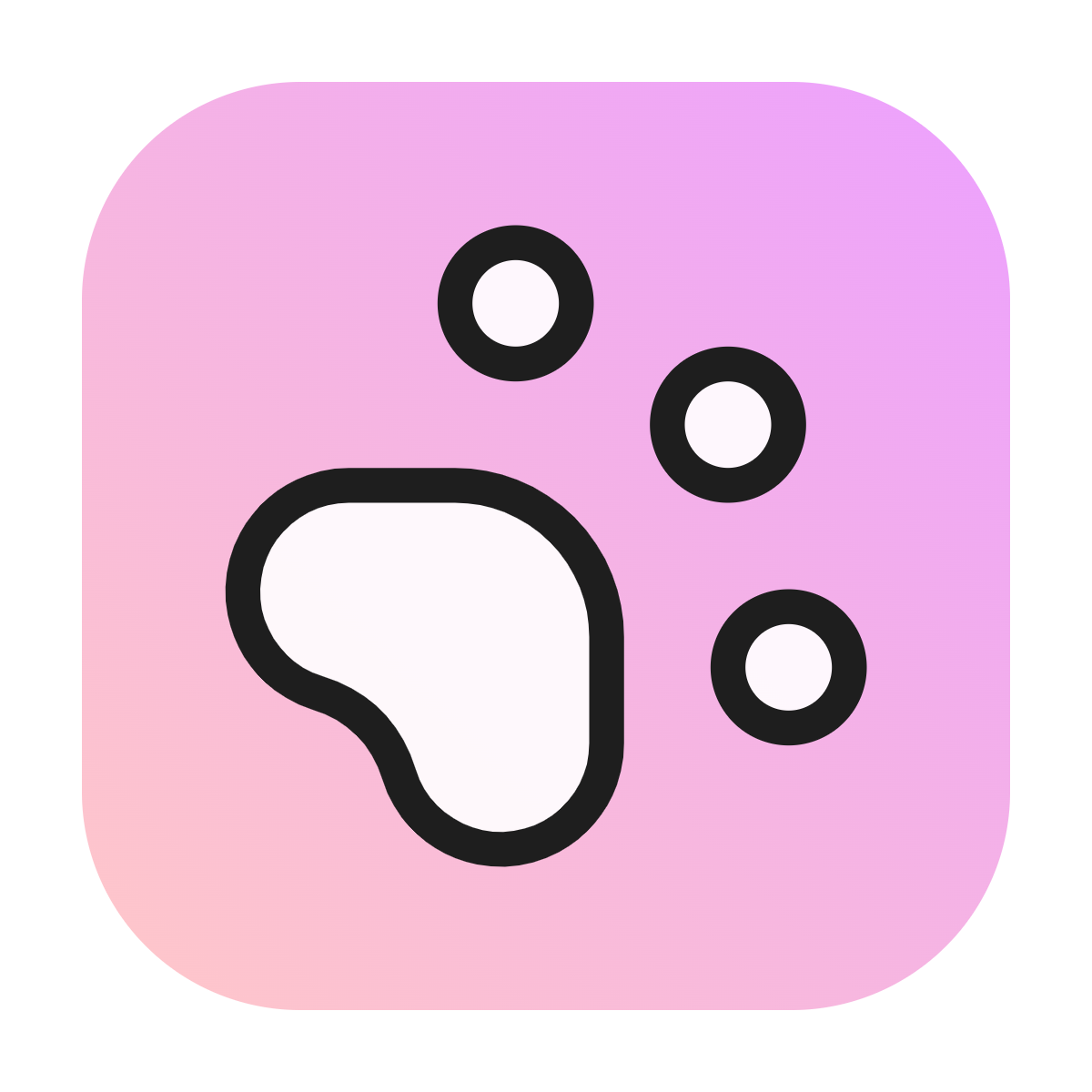 Paw Print icon for Mobile App logo