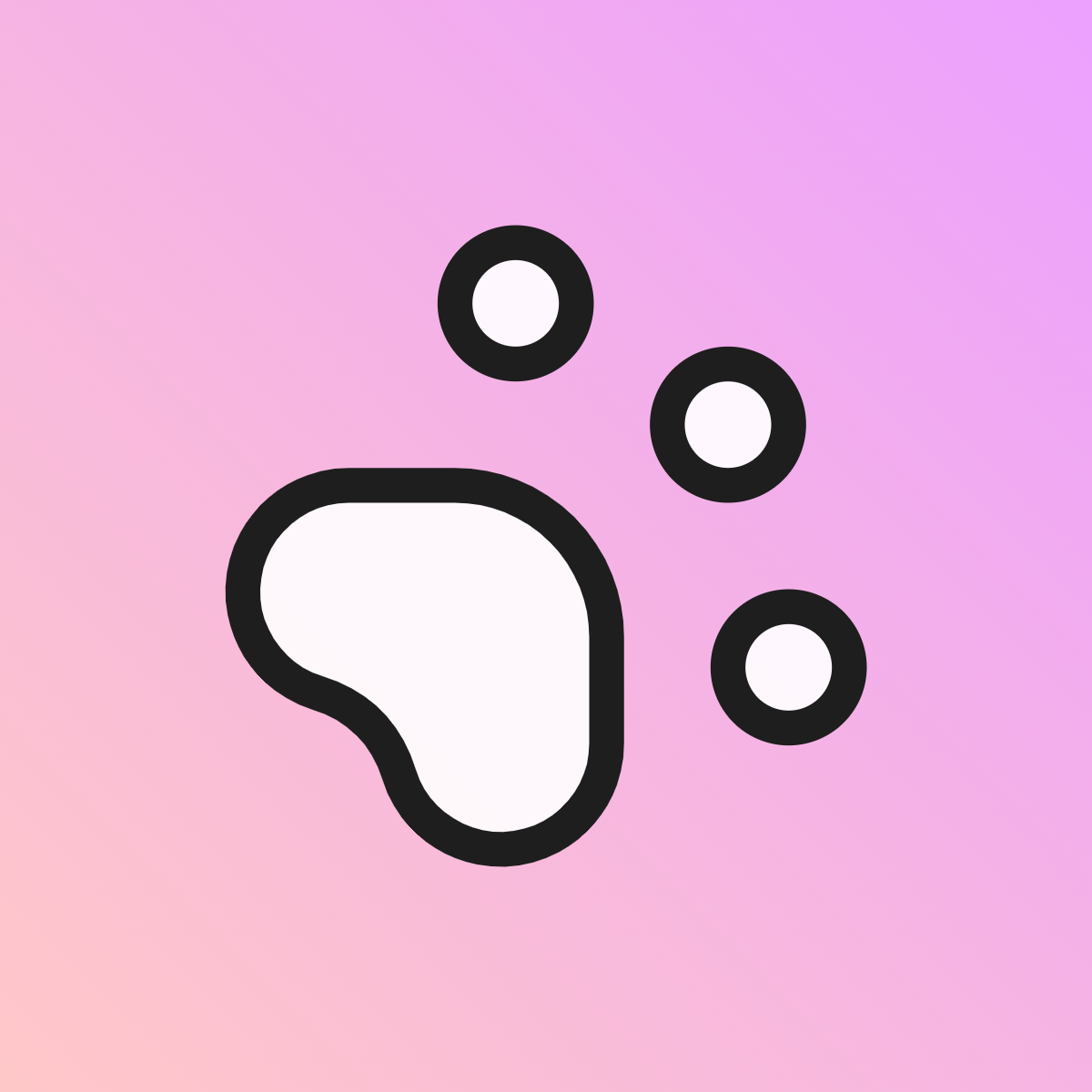 Paw Print icon for Mobile App logo