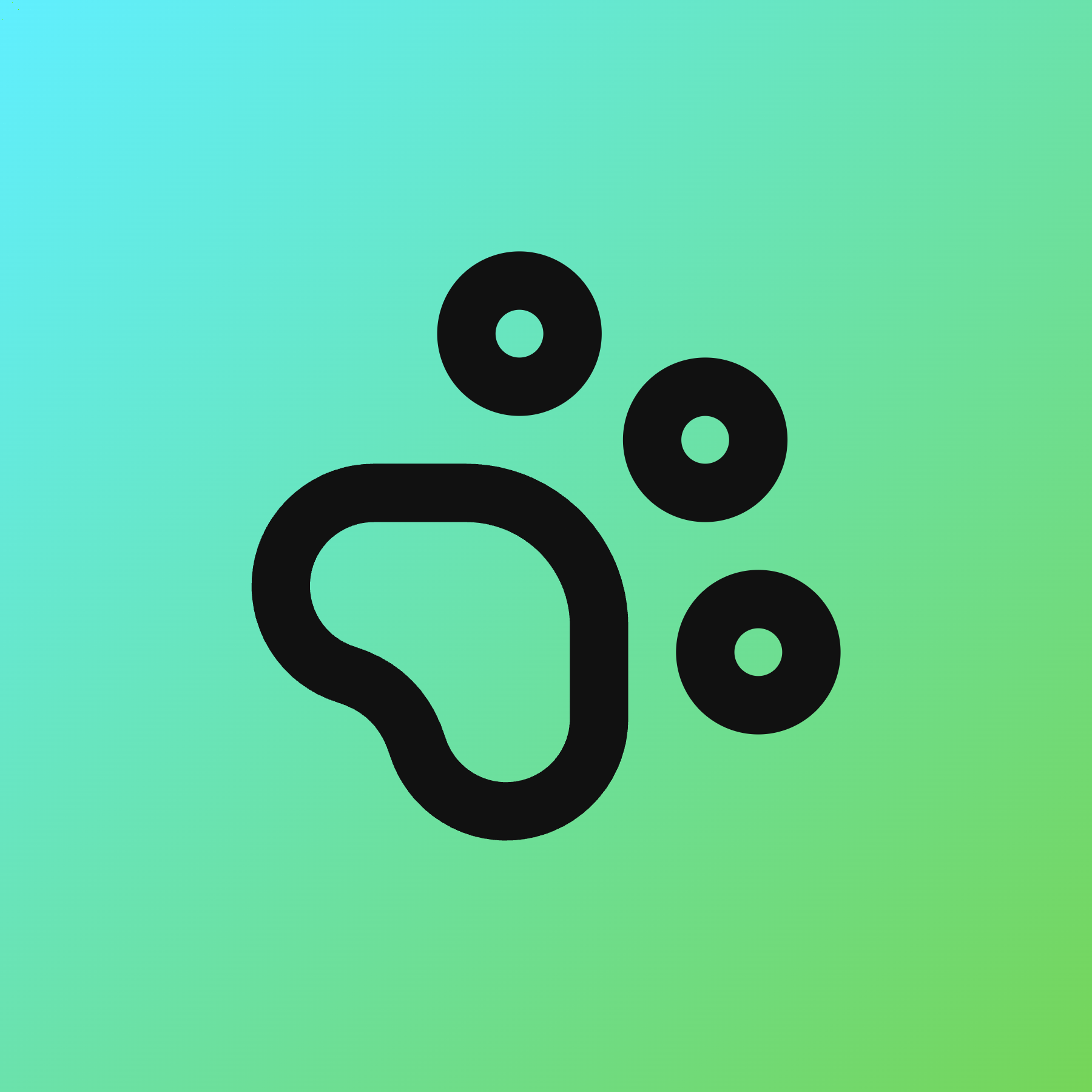 Paw Print icon for Mobile App logo