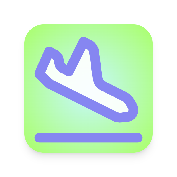 Plane Landing icon for Blog logo