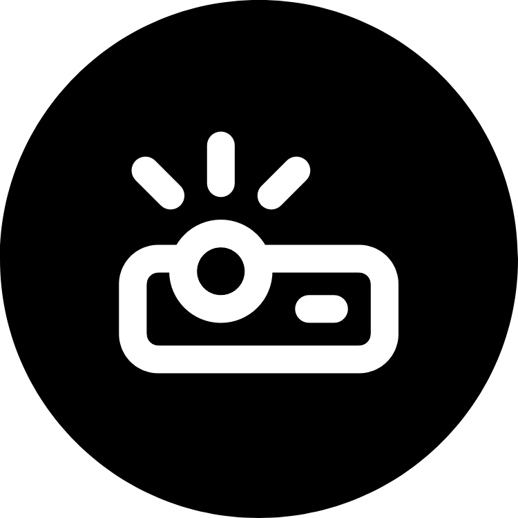 Projector icon for Photography logo