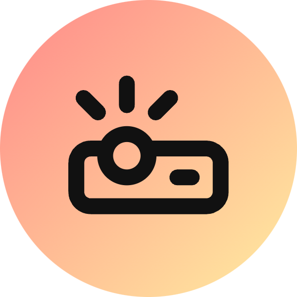 Projector icon for SaaS logo