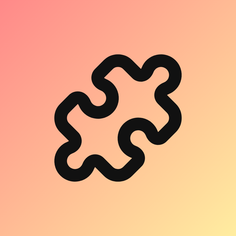 Puzzle icon for Mobile App logo