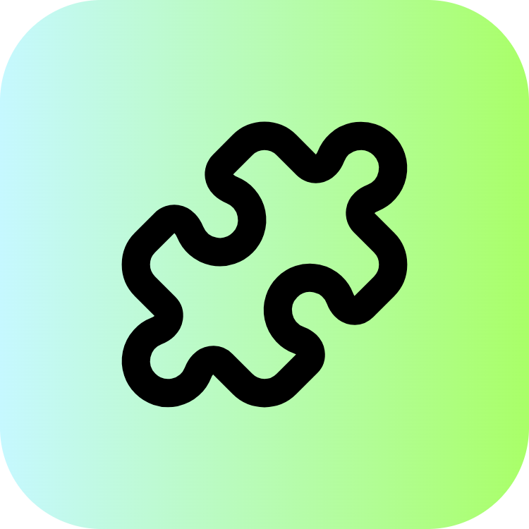 Puzzle icon for Mobile App logo