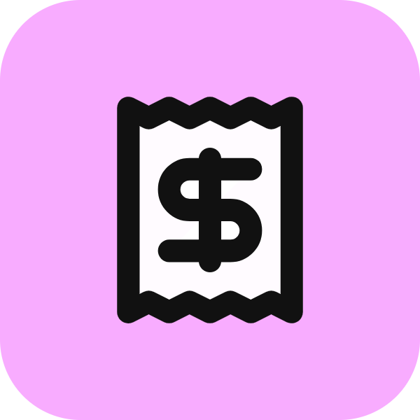 Receipt icon for Bank logo