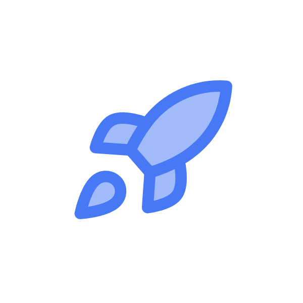 Rocket icon for SaaS logo