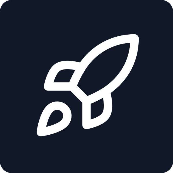 Rocket icon for SaaS logo