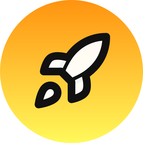 Rocket icon for SaaS logo