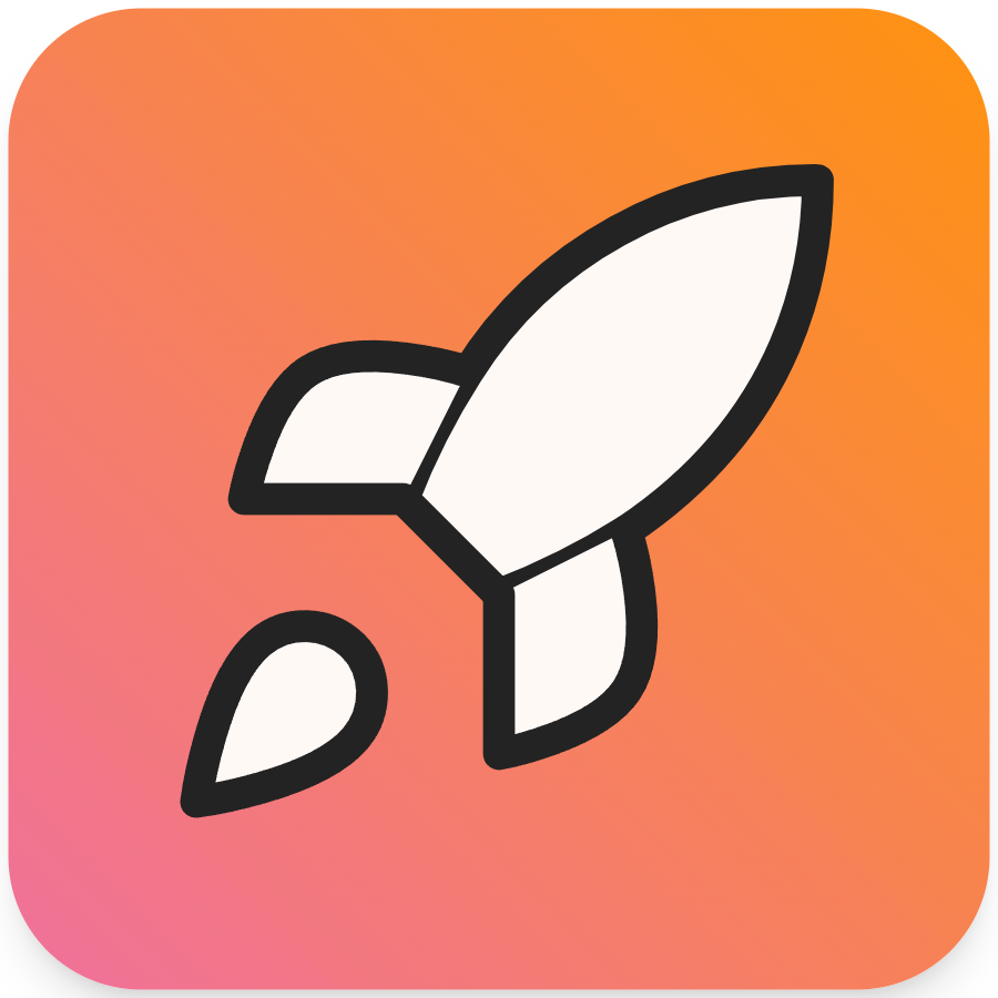 Rocket icon for SaaS logo