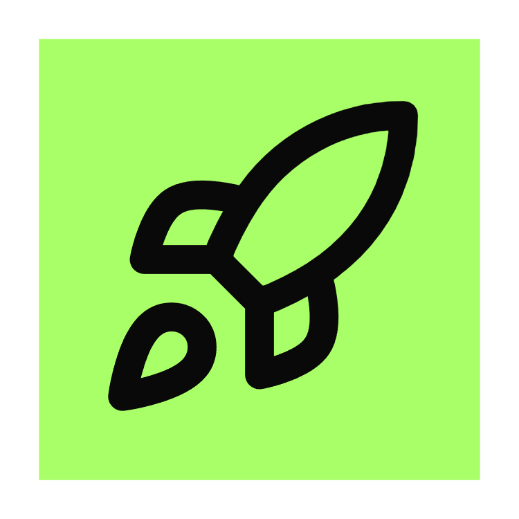 Rocket icon for SaaS logo