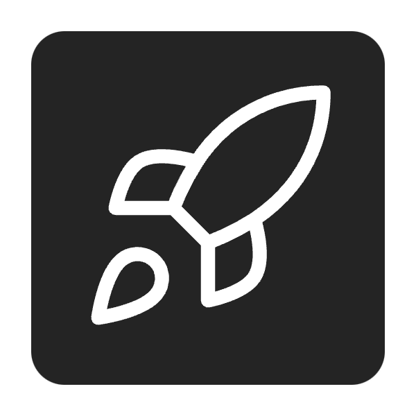 Rocket icon for SaaS logo