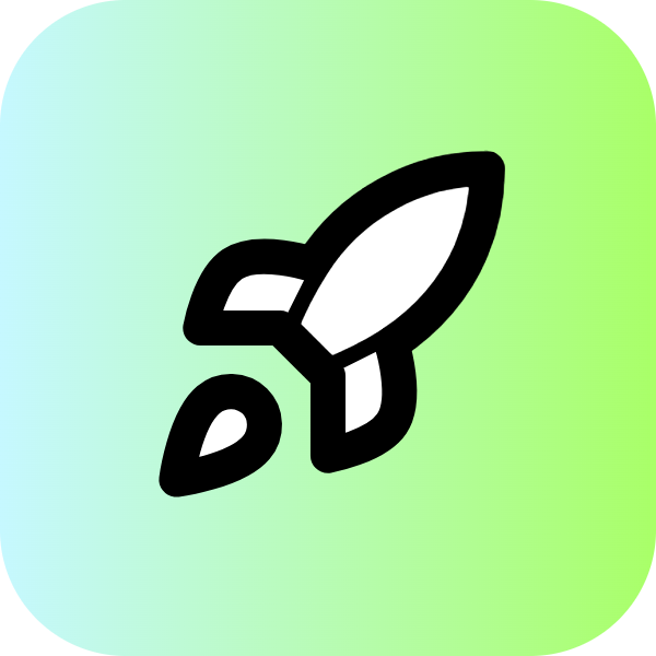 Rocket icon for SaaS logo