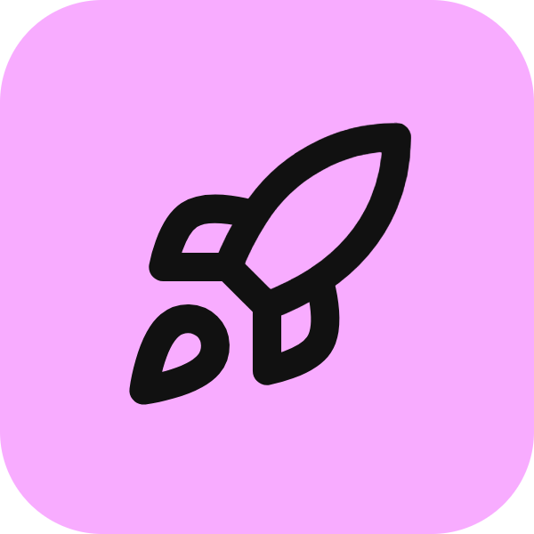 Rocket icon for SaaS logo