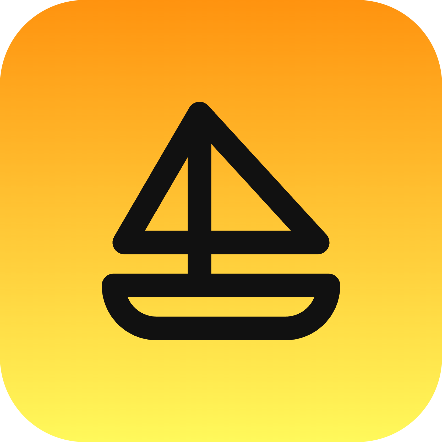 Sailboat icon for Hotel logo