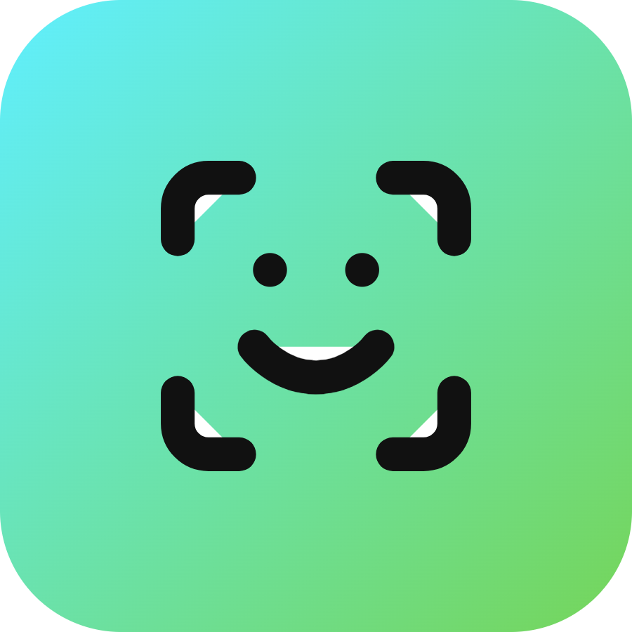 Scan Face icon for Mobile App logo