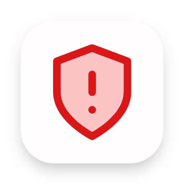 Shield Alert icon for Mobile App logo