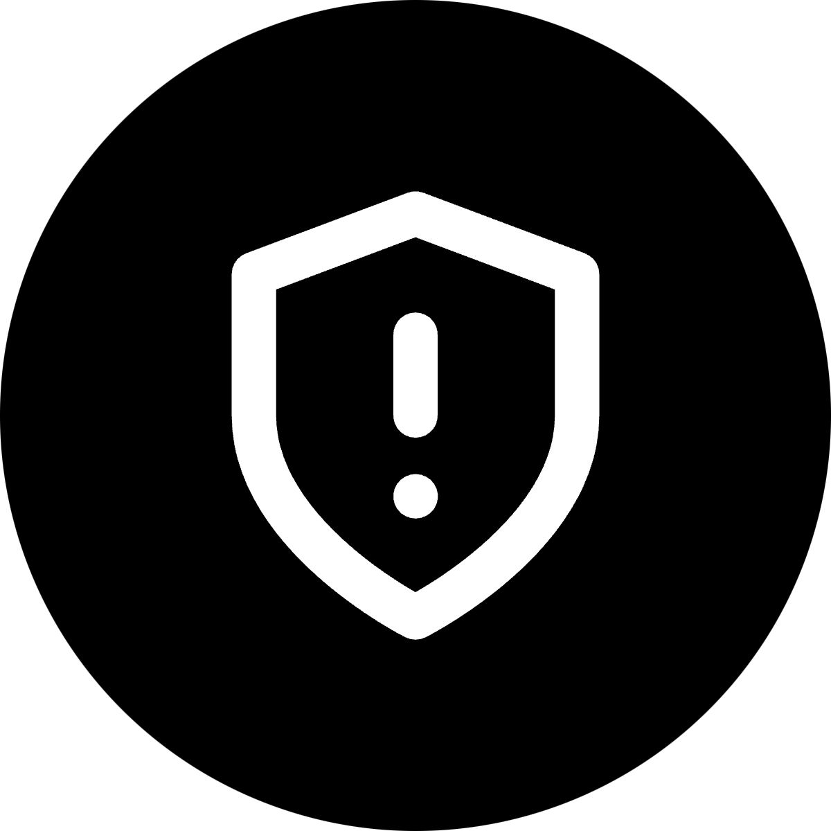 Shield Alert icon for Clothing logo