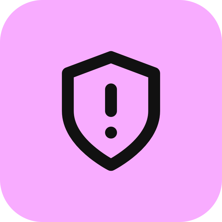 Shield Alert icon for Clothing logo