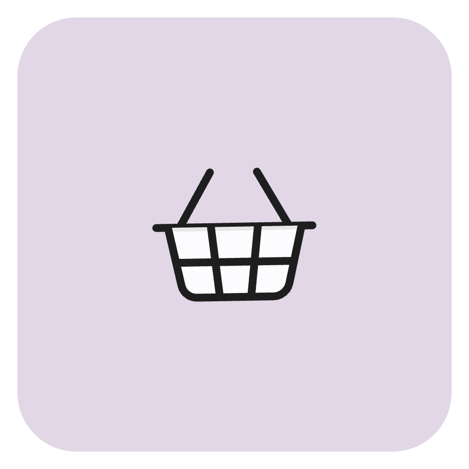 Shopping Basket icon for Ecommerce logo