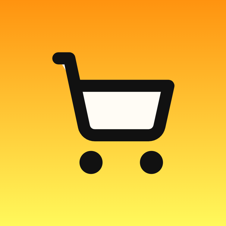 Shopping Cart icon for Mobile App logo