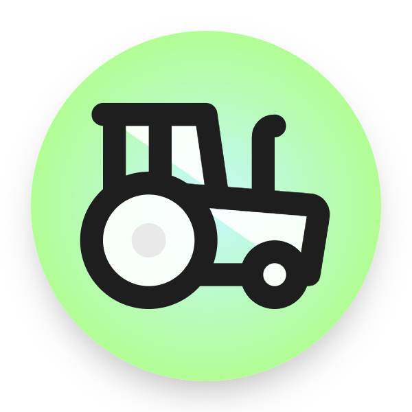 Tractor icon for SaaS logo