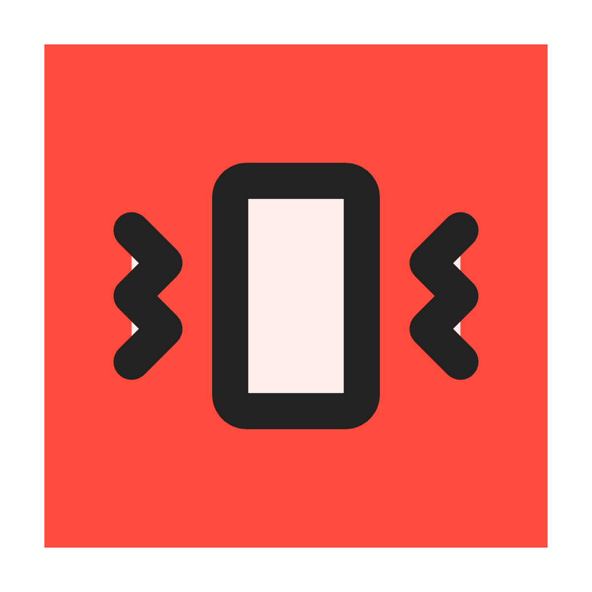 Vibrate icon for Mobile App logo