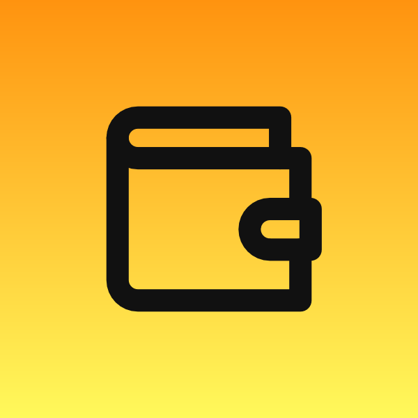 Wallet icon for Mobile App logo