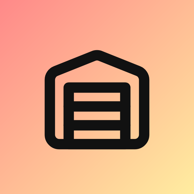 Warehouse icon for Mobile App logo