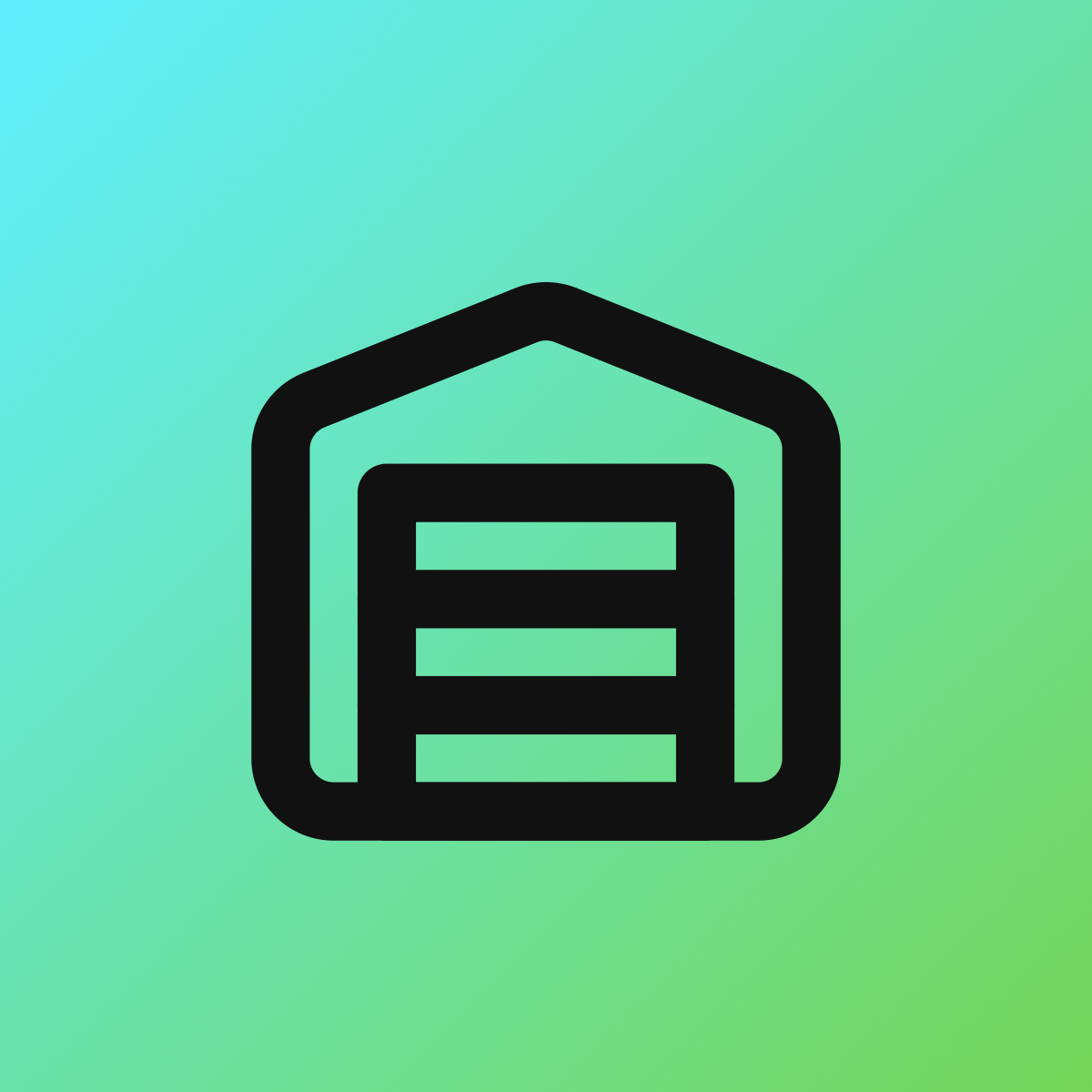 Warehouse icon for Mobile App logo